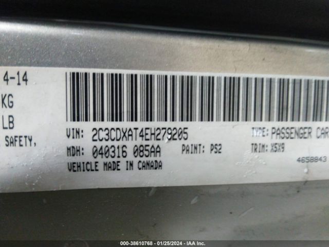 2C3CDXAT4EH279205 Dodge Charger Police