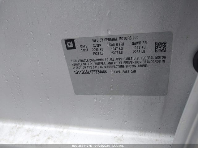 Chevrolet MALIBU 2LT 2015 1G11D5SL1FF224468 Image 9