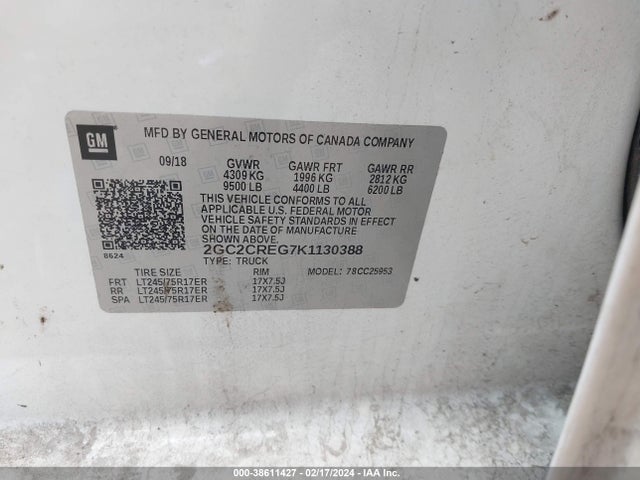 Chevrolet Silverado 2500hd Wt 2019 2GC2CREG7K1130388 Image 9