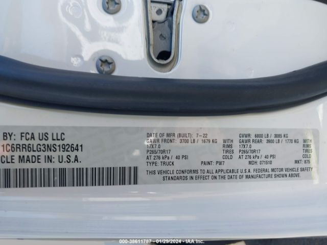 1C6RR6LG3NS192641 RAM 1500 Classic