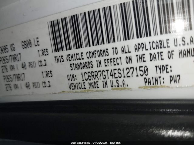 1C6RR7GT4ES127150 RAM 1500 Slt