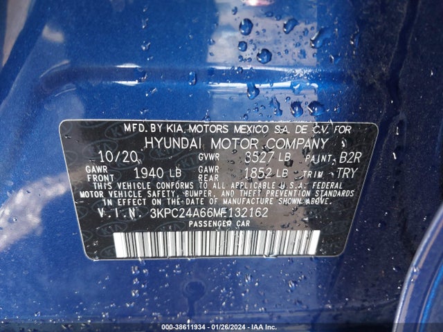 Hyundai ACCENT SE 2021 3KPC24A66ME132162 Image 9
