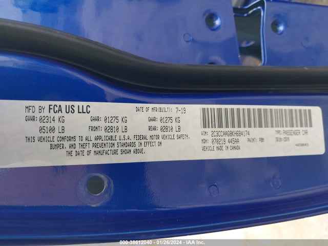 Chrysler 300 Touring 2019 2C3CCAAG8KH684174 Image 9