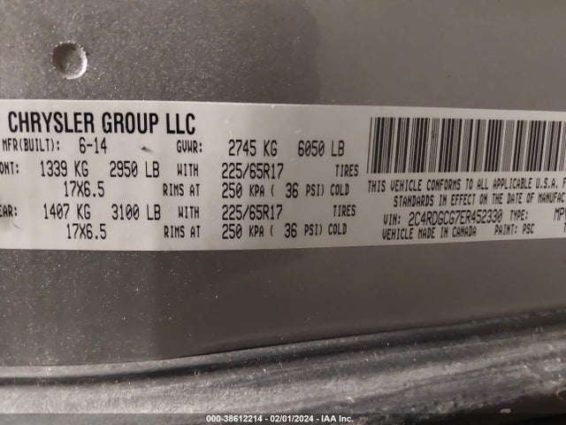 Dodge Grand Caravan Sxt 2014 2C4RDGCG7ER452330 Image 9