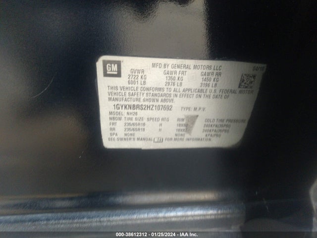 2017 CADILLAC XT5 1GYKNBRS2HZ107692 Photo 8