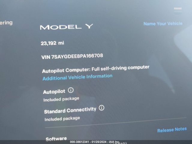 7SAYGDEE8PA166708 Tesla Model Y Awd/long Range Dual Motor All-wheel Drive