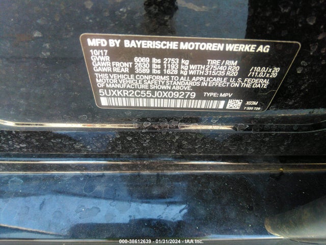 BMW X5 Sdrive35i 2018 5UXKR2C55J0X09279 Image 9