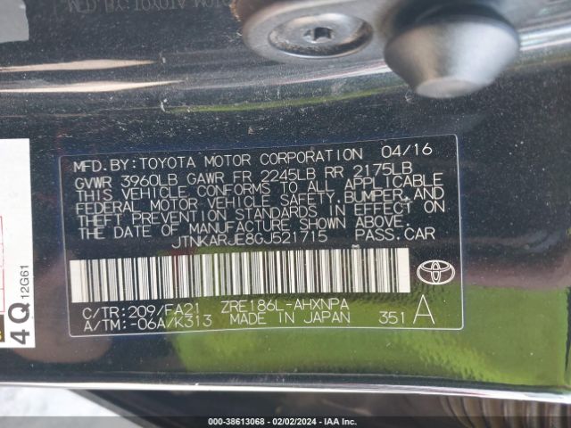 JTNKARJE8GJ521715 Scion IM