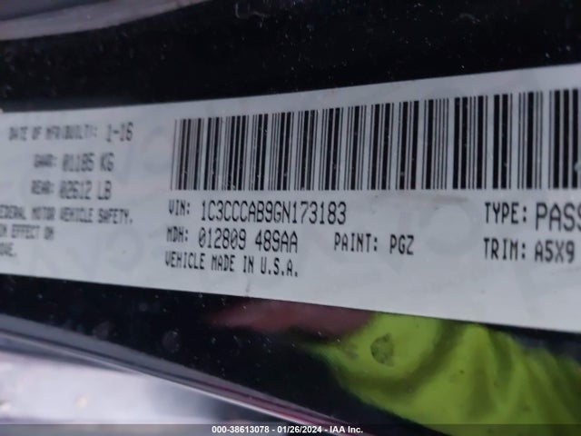 Chrysler 200 Limited 2016 1C3CCCAB9GN173183 Image 9