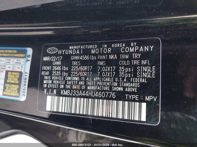 Hyundai TUCSON SE 2017 KM8J33A44HU460776 Image 25