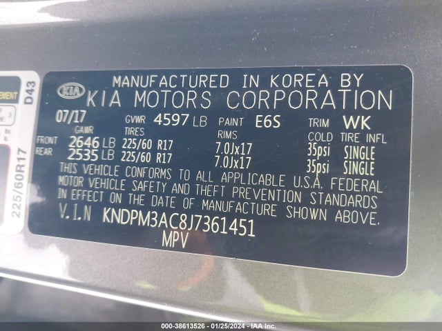 KIA Sportage Lx 2018 KNDPM3AC8J7361451 Image 9