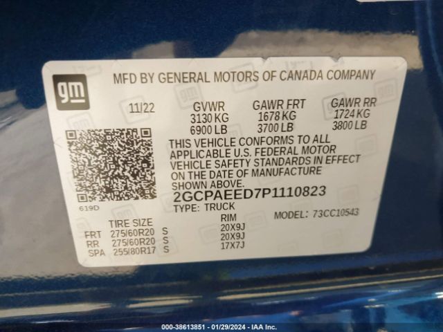 2GCPAEED7P1110823 Chevrolet Silverado 1500 2wd  Short Bed Ltz