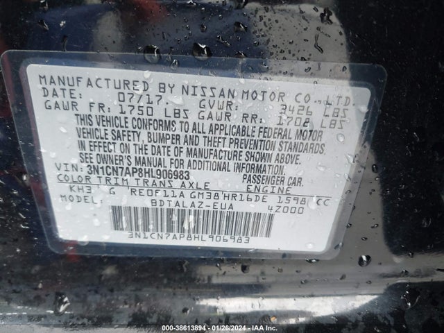 Nissan Versa 1.6 S+ 2017 3N1CN7AP8HL906983 Image 9