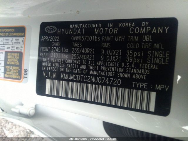 KMUMCDTC2NU074720 Genesis Gv70 3.5t Awd Sport