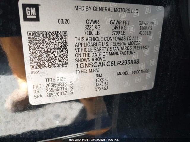 Chevrolet Tahoe 2wd Ls 2020 1GNSCAKC6LR295898 Image 9