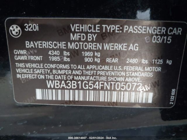 WBA3B1G54FNT05072 BMW 320i