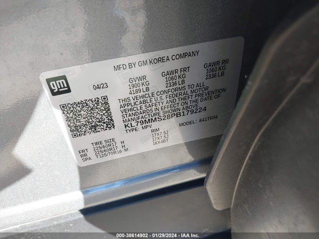 Chevrolet Trailblazer Fwd Ls 2023 KL79MMS28PB179224 Image 9