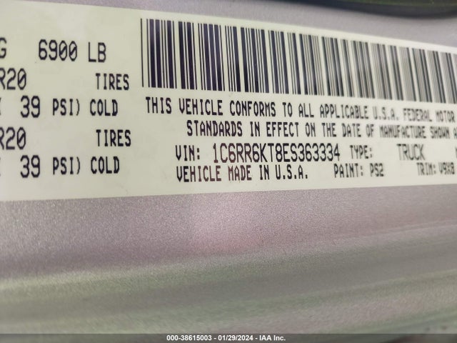 RAM 1500 Express 2014 1C6RR6KT8ES363334 Image 9