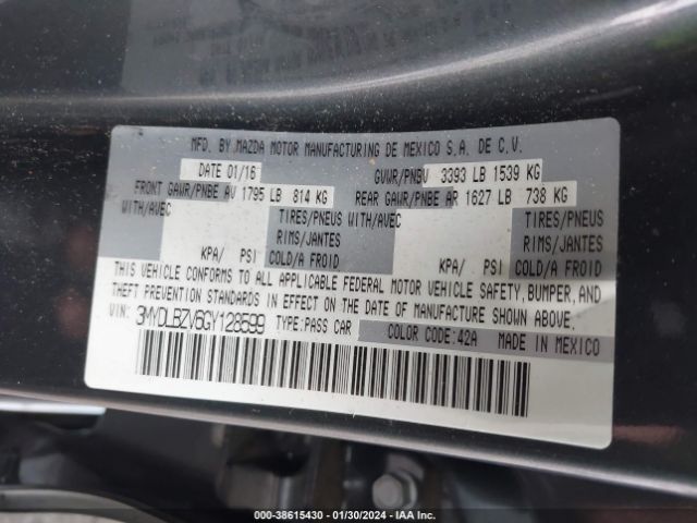 3MYDLBZV6GY128599 Scion IA