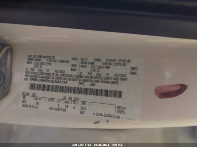 Ford ESCAPE SEL 2018 1FMCU9HD0JUA63134 Image 9
