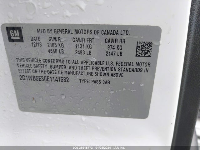 Chevrolet Impala Limited Lt 2014 2G1WB5E30E1141532 Image 9