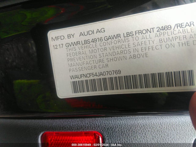 WAUFNCF54JA070769 Audi A5 2.0t Premium