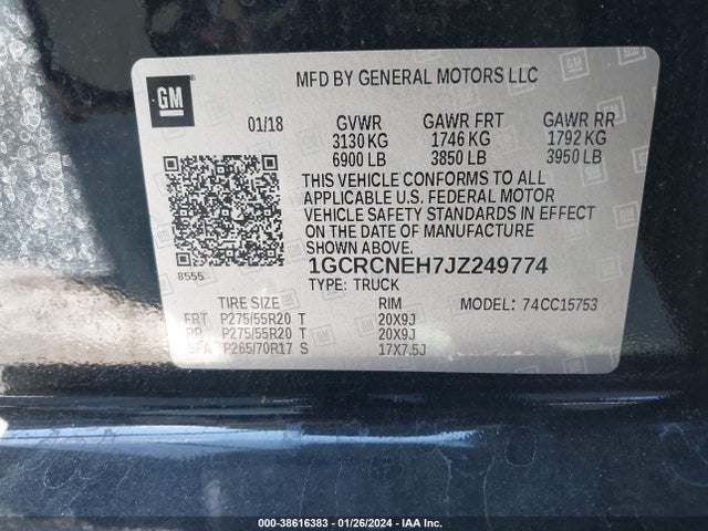 Chevrolet Silverado 1500 Wt 2018 1GCRCNEH7JZ249774 Image 9