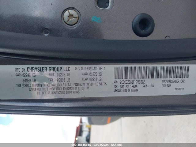 Dodge Challenger Sxt Plus Or R/t Plus 2015 2C3CDZBG1FH706502 Image 9