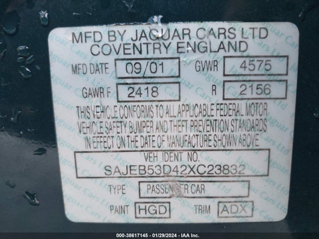 2002 JAGUAR X-TYPE SAJEB53D42XC23832 Photo 8