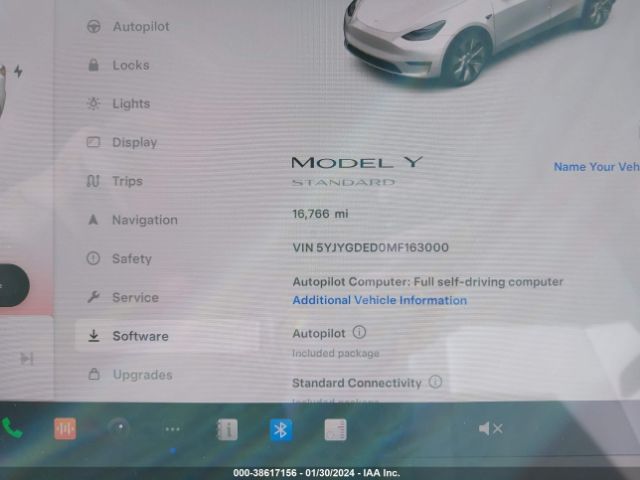 5YJYGDED0MF163000 Tesla Model Y Standard Range Rear-wheel Drive