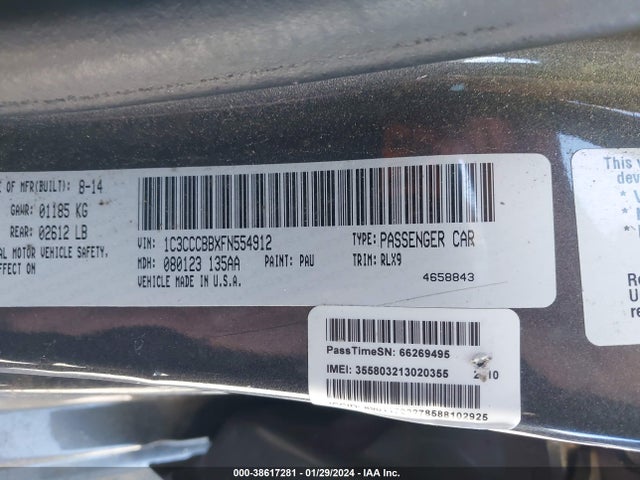 Chrysler 200 S 2015 1C3CCCBBXFN554912 Image 9