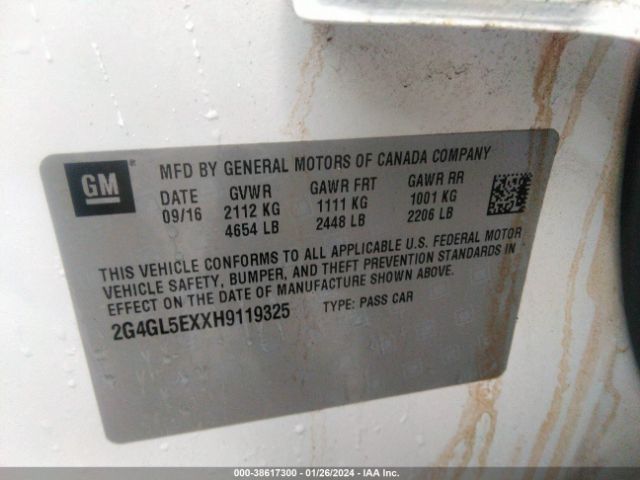 2G4GL5EXXH9119325 Buick Regal Turbo Sport Touring