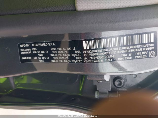 ZASPAKAN2L7C87846 Alfa Romeo Stelvio Sport Awd