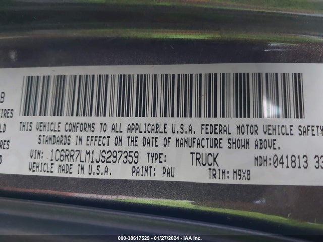 RAM 1500 Lone Star  4x4 5'7 Box 2018 1C6RR7LM1JS297359 Image 9
