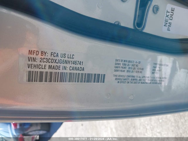 Dodge Charger Sxt Awd 2022 2C3CDXJG6NH146741 Image 9