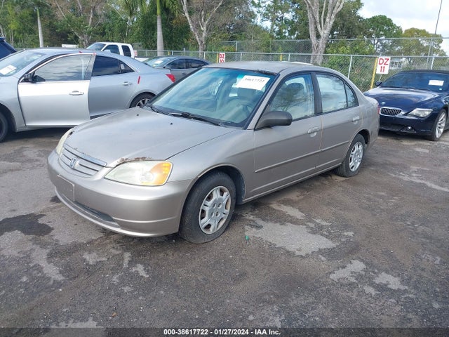 2002 HONDA CIVIC LX VIN: 2HGES16592H568773