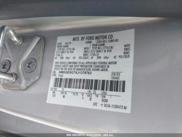 2018 FORD TRANSIT CONNECT NM0GE9G7XJ1378763 Photo 8