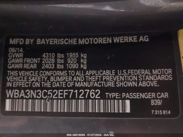 WBA3N3C52EF712762 BMW 428i