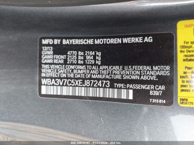 WBA3V7C5XEJ872473 BMW 428i