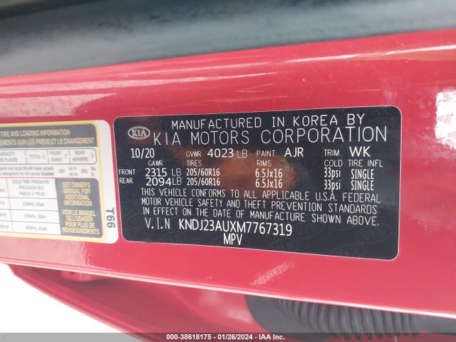 KIA SOUL LX 2021 KNDJ23AUXM7767319 Image 9