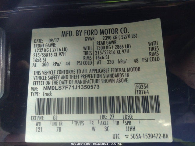 Ford Transit Connect Xlt 2018 NM0LS7F71J1350573 Image 9