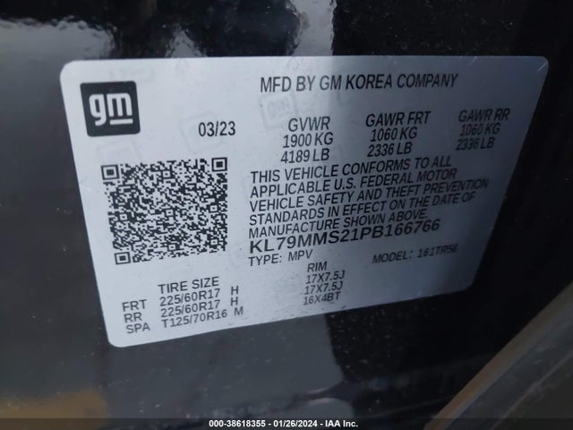 Chevrolet Trailblazer Fwd Ls 2023 KL79MMS21PB166766 Image 9