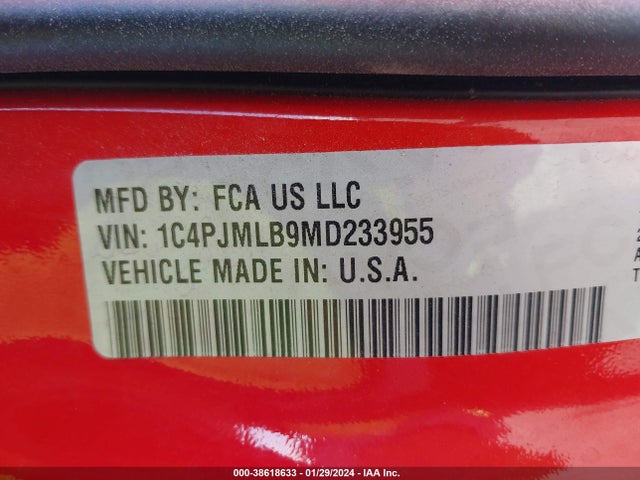 1C4PJMLB9MD233955 Jeep Cherokee Altitude 4x4