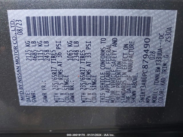 Nissan Rogue S Intelligent Awd 2023 5N1BT3AB0PC879490 Image 9