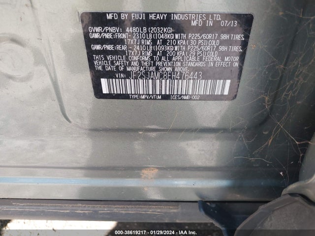 Subaru Forester 2.5i Touring 2014 JF2SJAMC8EH476443 Image 9
