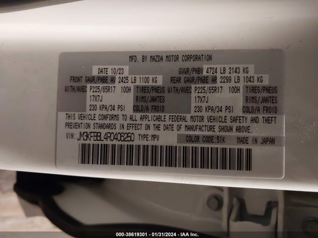 JM3KFBBL4R0406250 Mazda Cx-5 2.5 S Select