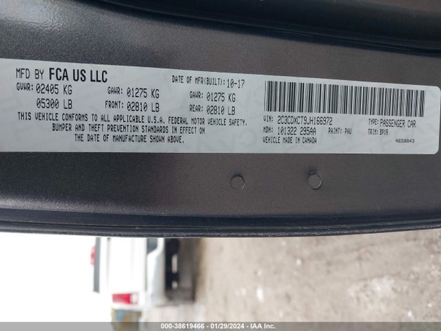 Dodge Charger R/t Rwd 2018 2C3CDXCT9JH166972 Image 9