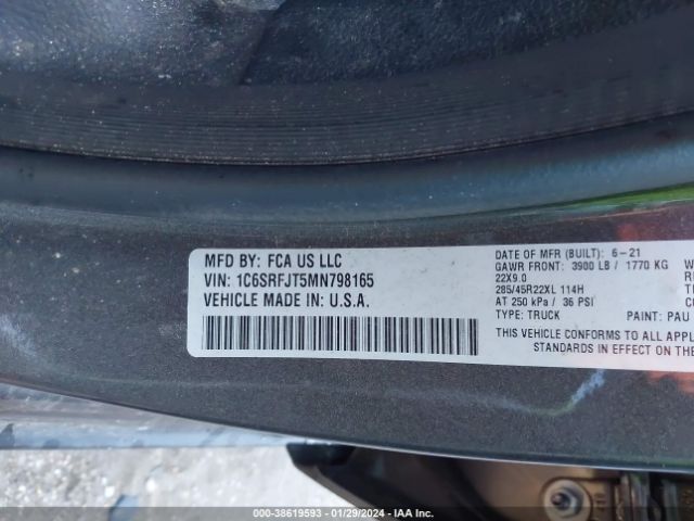 2021 RAM 1500 1C6SRFJT5MN798165 Photo 8