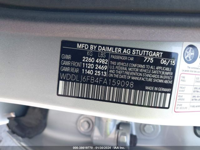 WDDLJ6FB4FA159098 Mercedes-Benz Cls 400