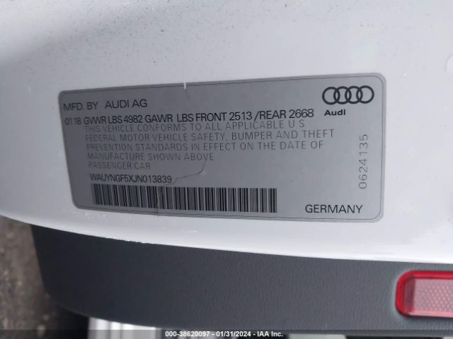 2018 AUDI A5 WAUYNGF5XJN013839 Photo 8